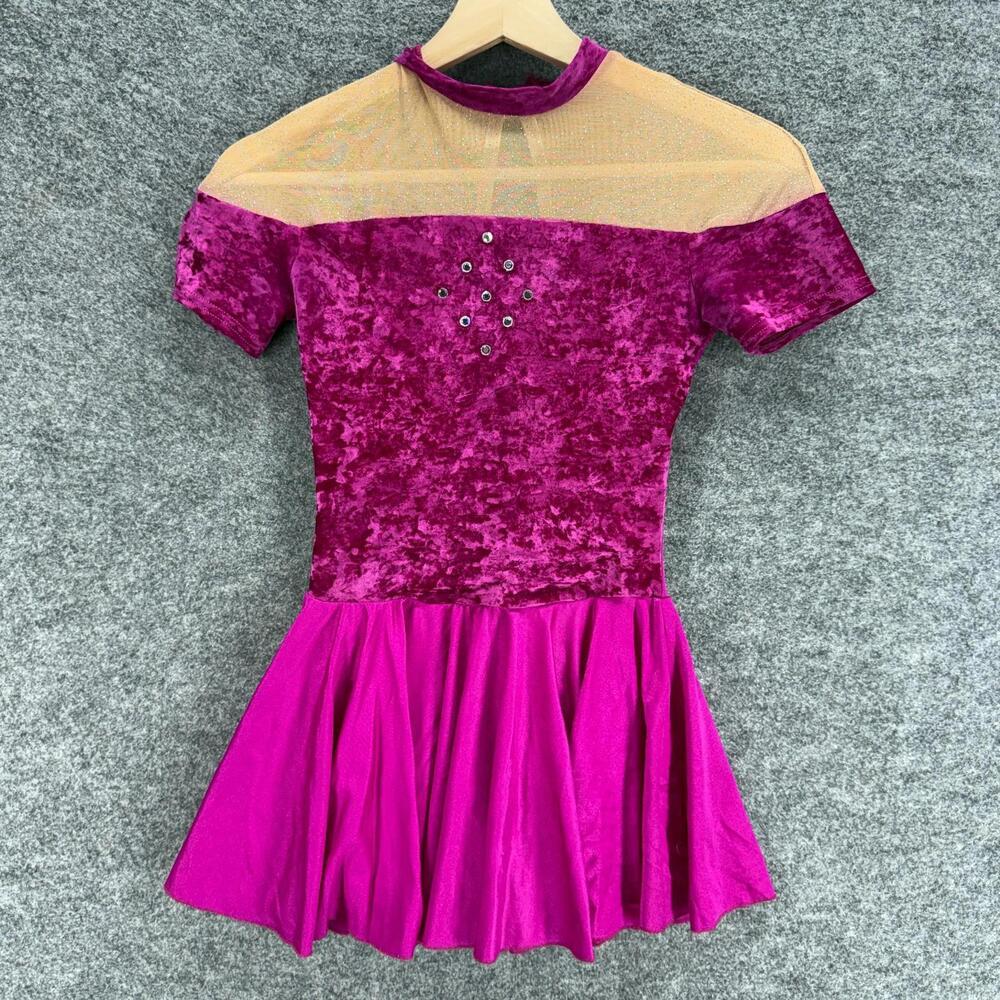 Curtain Call Costumes Dance Dress Girls S Small Pink Short Sleeve Crew Neck